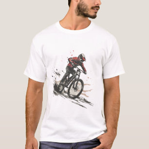 Camiseta Ciclista de Montanha Descendo a Encosta - Arte Min