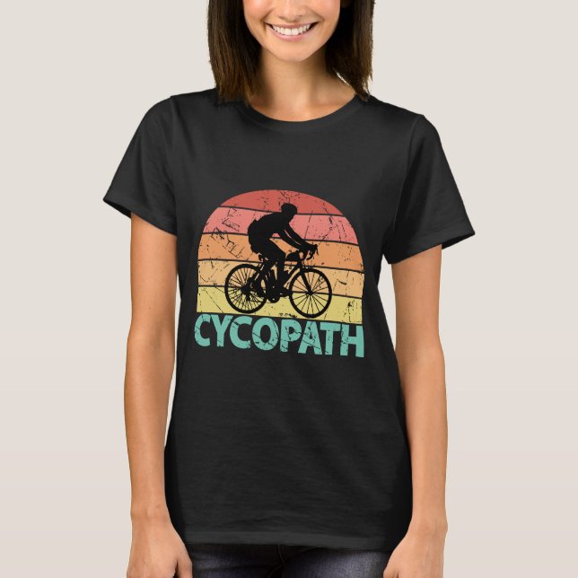 Camiseta Ciclista Engraçado Cycopath Ciclismo (Frente)