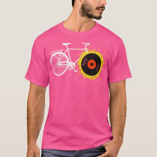 Camiseta Ciclista Musical Gift Vinyl Bicycle