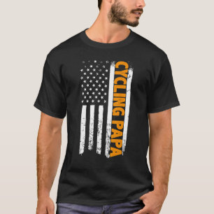 Camiseta Ciclista Papa Dia de os pais Americano Bandeira Ma