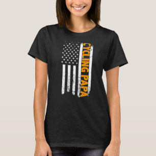 Camiseta Ciclista Papa Dia de os pais Americano Bandeira Ma