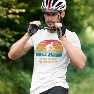 Camiseta Ciclista Retro Legal Pôr do Sol Triatlo