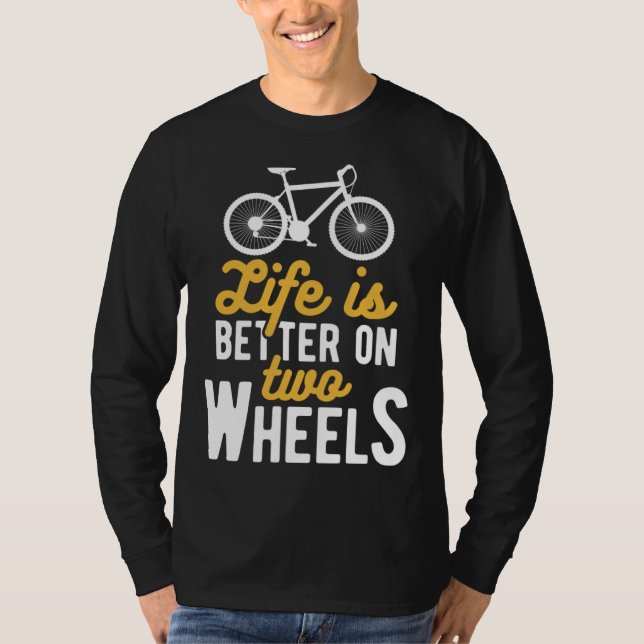 Camiseta ciclistas em uma bicicleta (Frente)