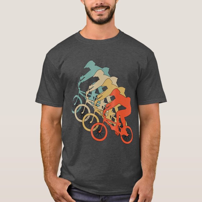 Camiseta Ciclo de bicicleta BMX Bicicleta BMX do Estilo Ret (Frente)