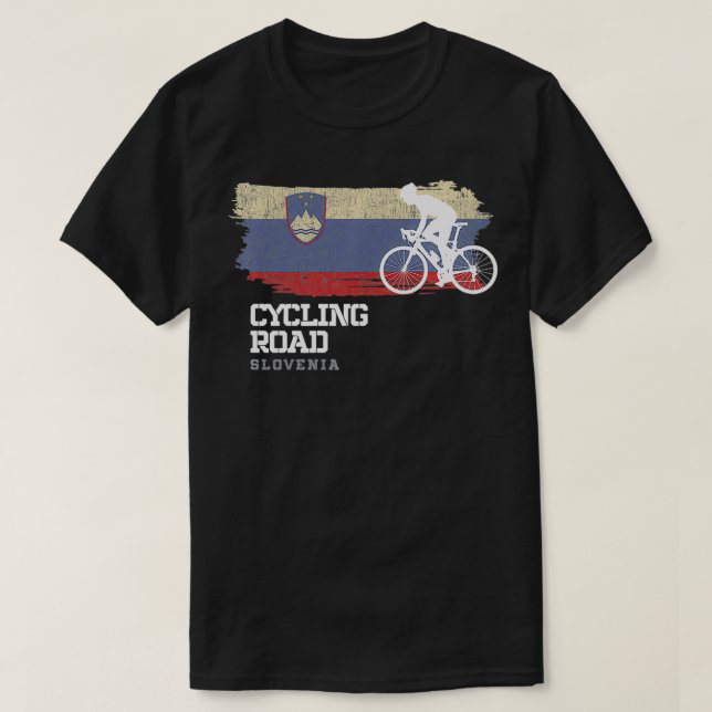 Camiseta Ciclo de Bicicleta de Velocidade Rodoviária na Esl (Frente do Design)