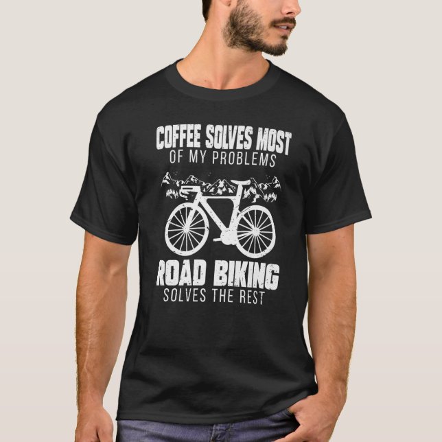 Camiseta Ciclo De Bicicleta E Café Biker Bike (Frente)