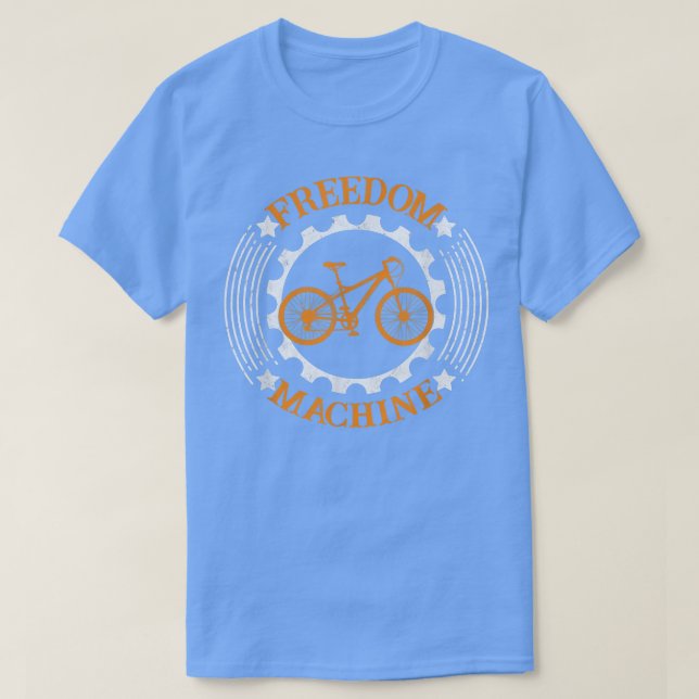 Camiseta Ciclo de Bicicleta Montanha E-Bike da Máquina da L (Frente do Design)