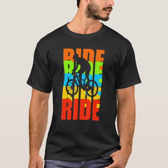 Camiseta Ciclo de Ciclo de Ciclo de Ciclo de Bicicleta da V (Frente)