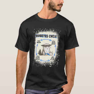 Camiseta Ciclo de Diabetes de Gato Conscientização de Diabe