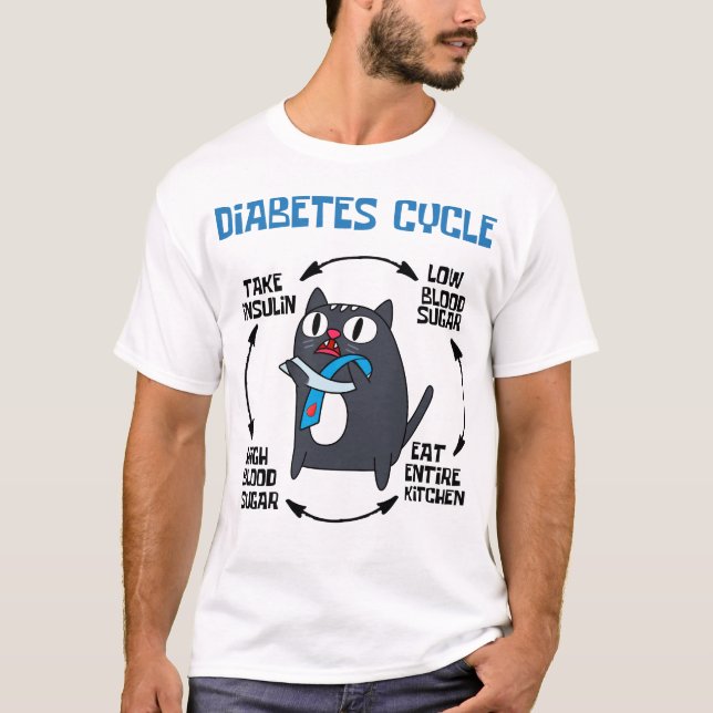 Camiseta Ciclo de Diabetes de Gatos (Frente)