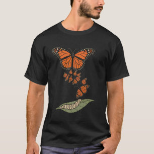 Camiseta Ciclo de Vida da Borboleta Monarca Amante da Natur