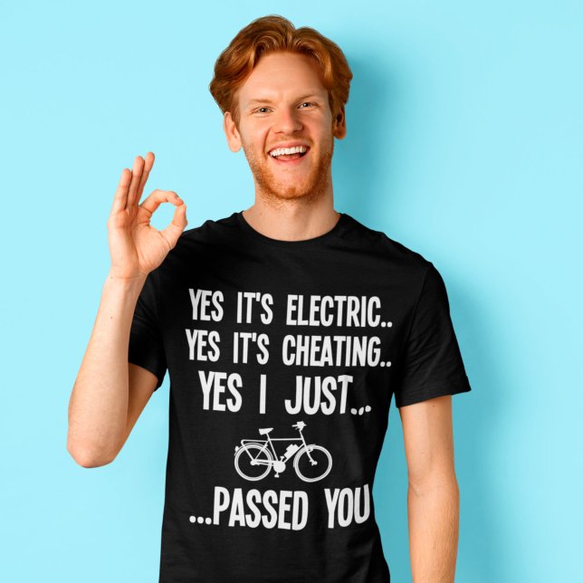 Camiseta Ciclo Elétrico Funny E Bike Para Elétron Bicicleta (Criador carregado)