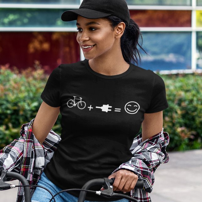 Camiseta Ciclo Eletrônico Bicicleta Funny E-Bike (Criador carregado)