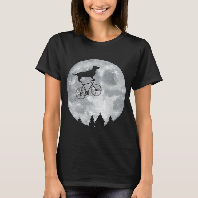 Camiseta Ciclo Lunar do Halloween, Moon Bike Halloween (Frente)