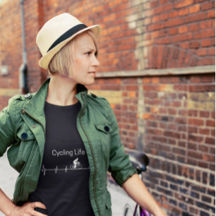 Camiseta Ciclografando a vida, pulsação personalizável