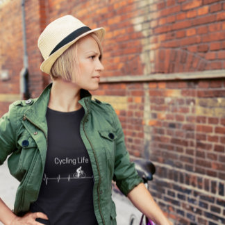 Camiseta Ciclografando a vida, pulsação personalizável