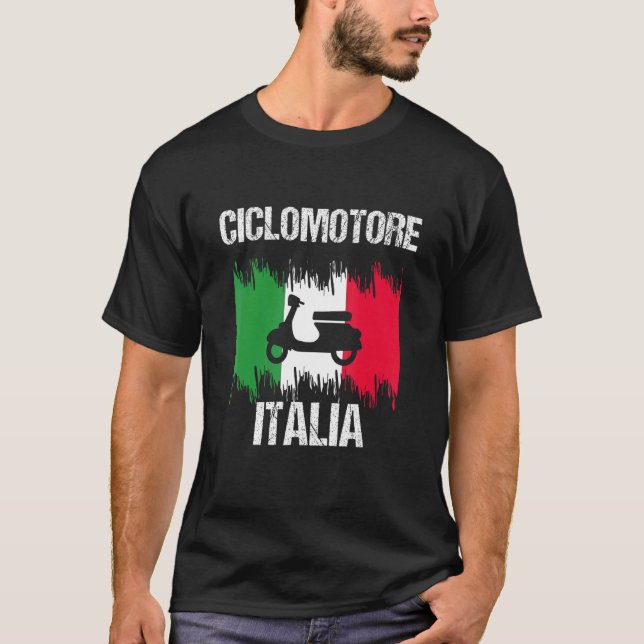 Camiseta Ciclomotore Italia Retro Italian Mofa Driver (Frente)