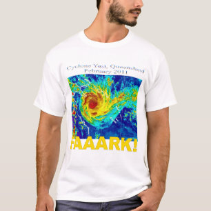 Camiseta Ciclone Yasi - Queensland, em fevereiro de 2011