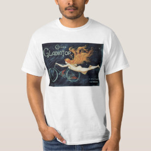 Camiseta Ciclos Gladiadores, Arte Vitoriana Vintage Nouveau