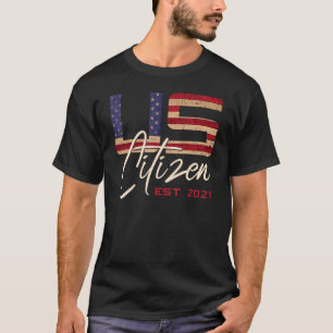Camiseta Cidadania Americana 4 De Julho Immigra Patriótico