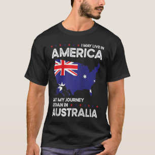 Camiseta Cidadania Americana Australiana nascer Austrália