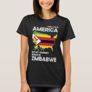 Camiseta Cidadania Americana do Zimbábue nascer