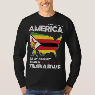 Camiseta Cidadania Americana do Zimbábue nascer