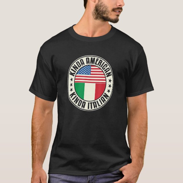 Camiseta Cidadania Americana Itália Usa Bandeira I (Frente)