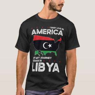 Camiseta Cidadania americana Líbia nascer Líbia