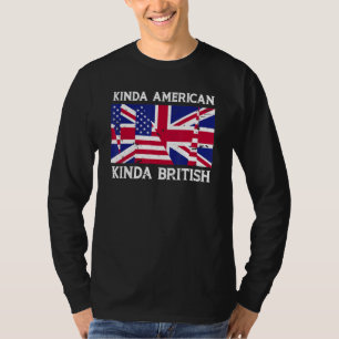 Camiseta Cidadania dupla meio americana meio britânica EUA