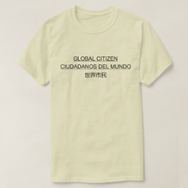 CAMISETA CIDADANOS CIDADÃOS GLOBAIS DEL MUNDO 世 界 市 民