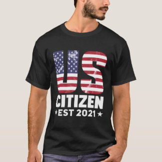 Camiseta Cidadão Americano 2021 Oferece Bandeira Americana