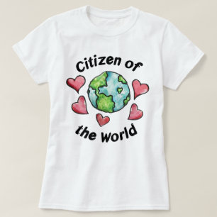 Camiseta Cidadão do Mundo Viajante Global Minimalista