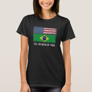 Camiseta Cidadão Duplo EUA Brasil Bandeira Americano Brasil