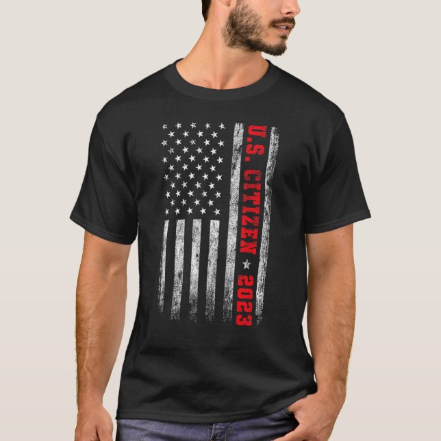 Camiseta CIDADÃO EST. 2023 American Flag American Citize (Frente)