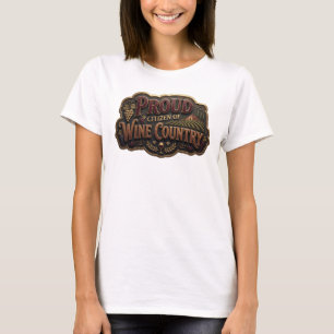 Camiseta Cidadão Orgulhoso da Região Vinícola em Ouro Atrae