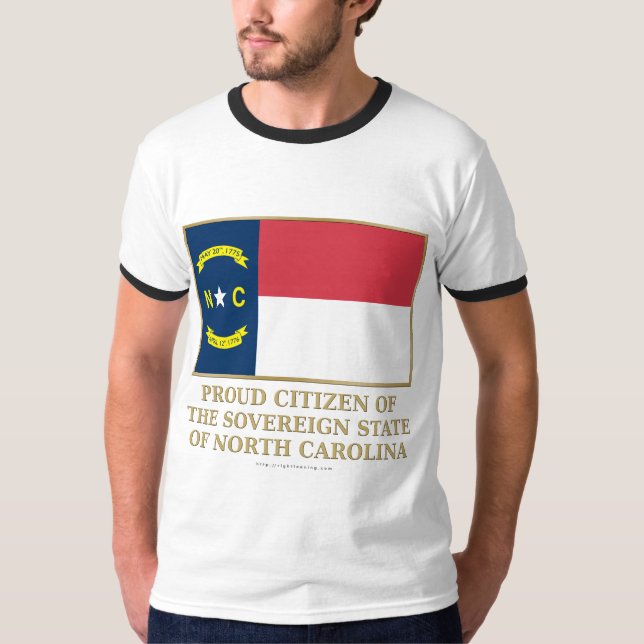 Camiseta Cidadão orgulhoso de North Carolina (Frente)