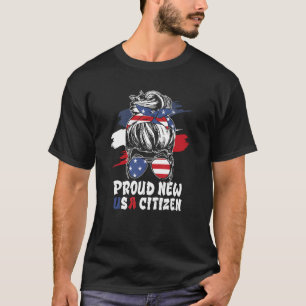 Camiseta Cidadãos Americanos Orgulhosos Nova Cidadania Usa 