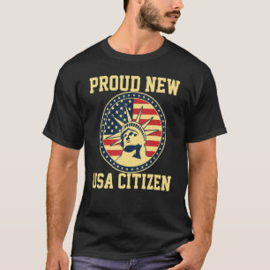 Camiseta Cidadãos Orgulhosos Americanos Nova Cidadania Usa 
