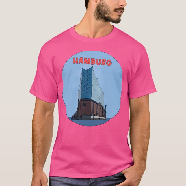 Camiseta Cidade alemã de Hamburgo (Frente)