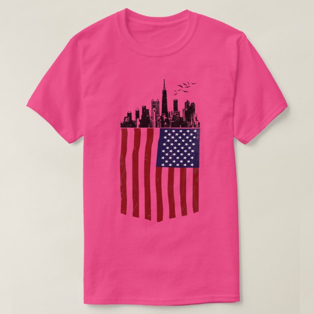 Camiseta cidade americana (Frente do Design)