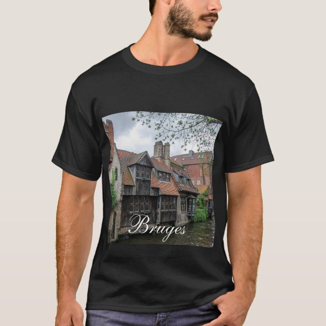 Camiseta Cidade antiga de Bruges na Bélgica (Frente)