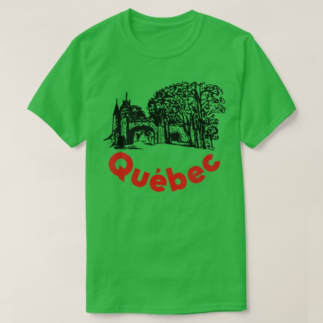 Camiseta Cidade Antiga do Quebec (Frente do Design)