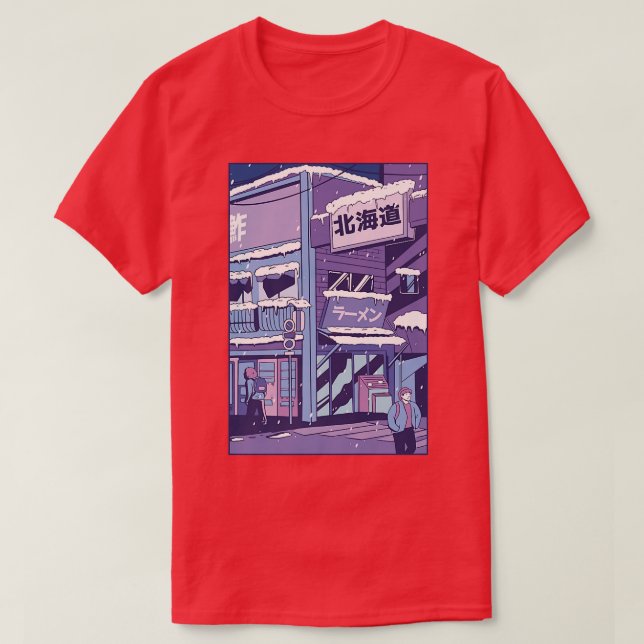 Camiseta Cidade Coberta Por Neve Neva Edifício De Inverno (Frente do Design)