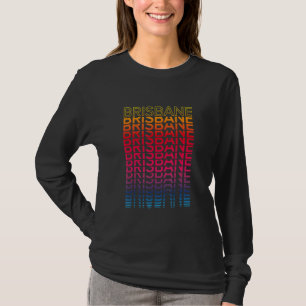Camiseta Cidade Colorida Retro Brisbane Nostálgico