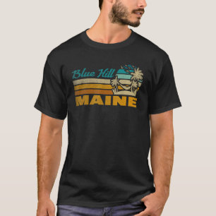 Camiseta Cidade Costeira de Praia Vacinação de Souvenir Blu