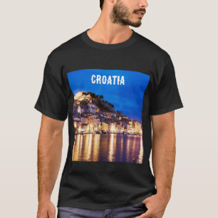 Camiseta Cidade croata de Sibenik em T-Shirt noturno