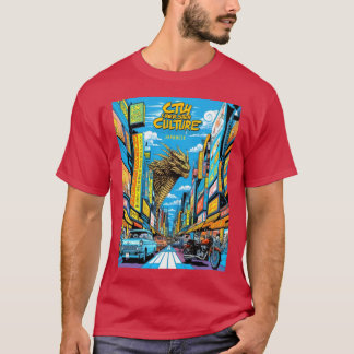 Camiseta Cidade da Cultura: Ruas e Legendas Japonesas