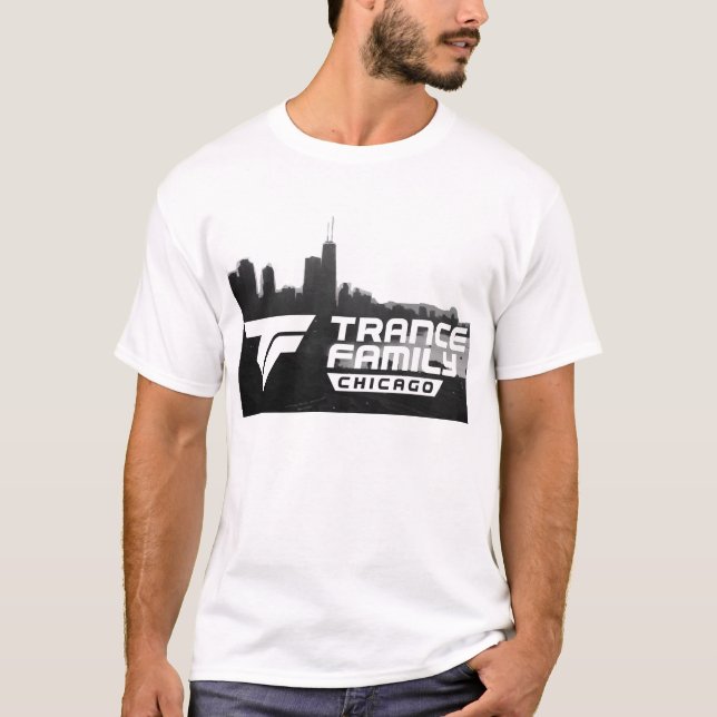 Camiseta Cidade da família do Trance de Chicago preto e (Frente)