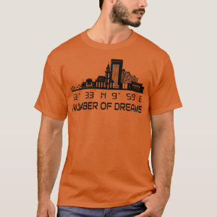 Camiseta Cidade das Coordenadas GPS Silhuette de Hamburgo d